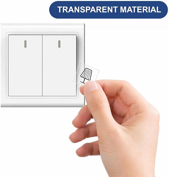 600 Pcs Home Appliance Control Icon Sticker Labels, 56 Designs Transparent - Image 3