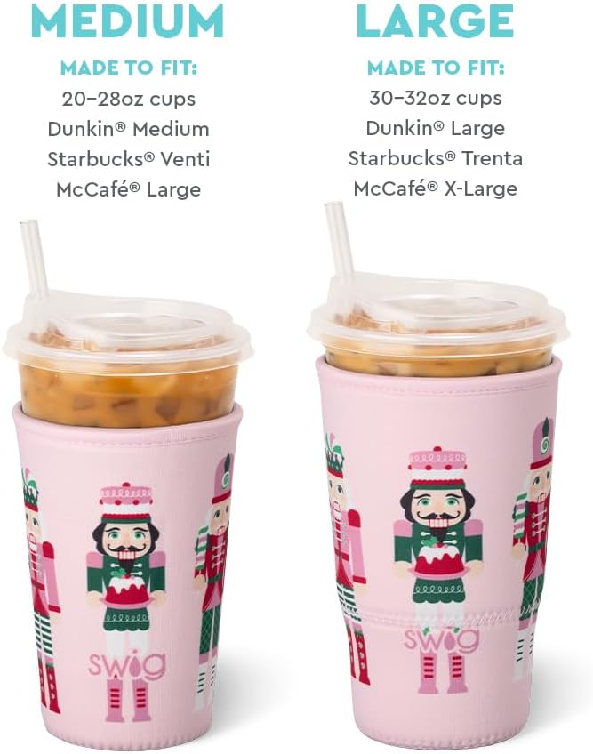 Swig Life Large Iced Cup Coolie, 30-32oz Iced Coffee Cup Insulator Sleeve - Image 5