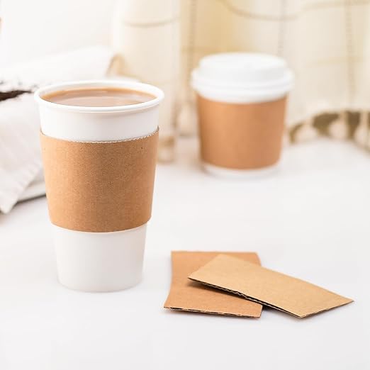 Karat Coffee Cup Sleeves Traditional Corrugated Coffee Cup Jackets - Image 5