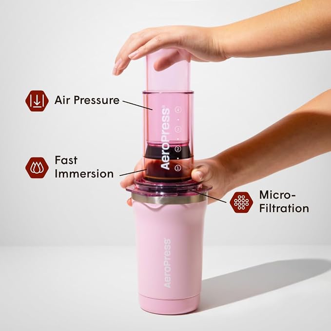 AeroPress Go Plus, Small Portable Coffee Maker Kit, Camping & Office, - Image 2