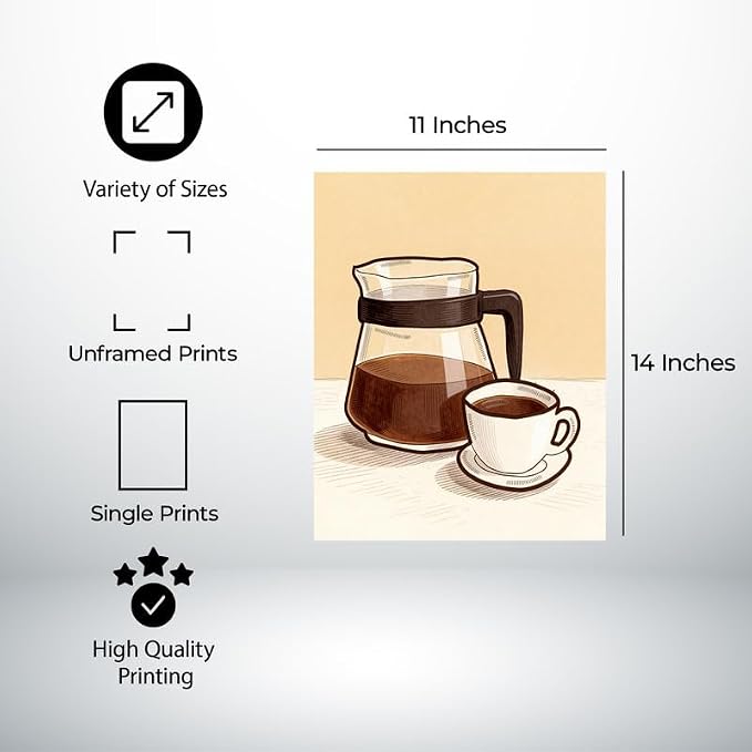 Lawrence Williams Designs Coffee Carafe and Cup Poster - Image 2