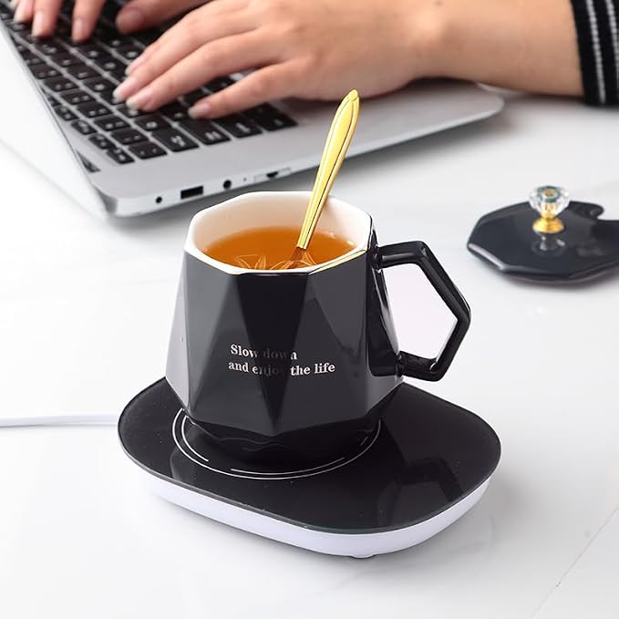 Coffee Warmer for Desk, with Mug Set. Cup Warmer Tea Warmer, Electric Beverage - Image 2
