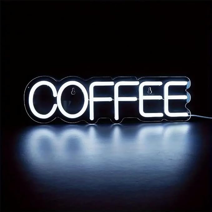 Coffee Neon Sign for Wall Décor Dimmable Coffee Bar LED Neon Light for Cafes by Unknown