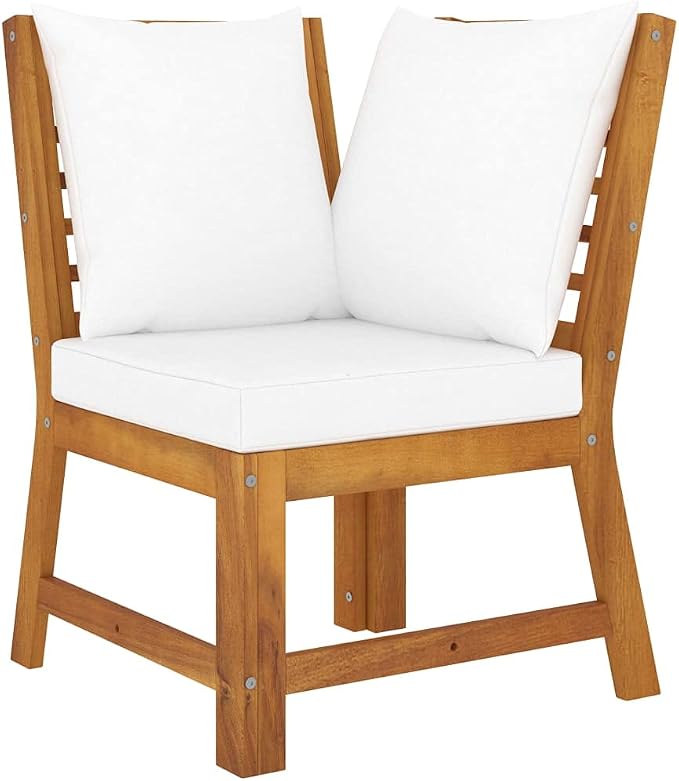 4 Piece Patio Lounge Set with Cream Cushions - Image 6