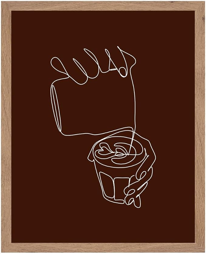 Lawrence Williams Designs Coffee Line Art Poster by LawrenceWilliamsDesigns