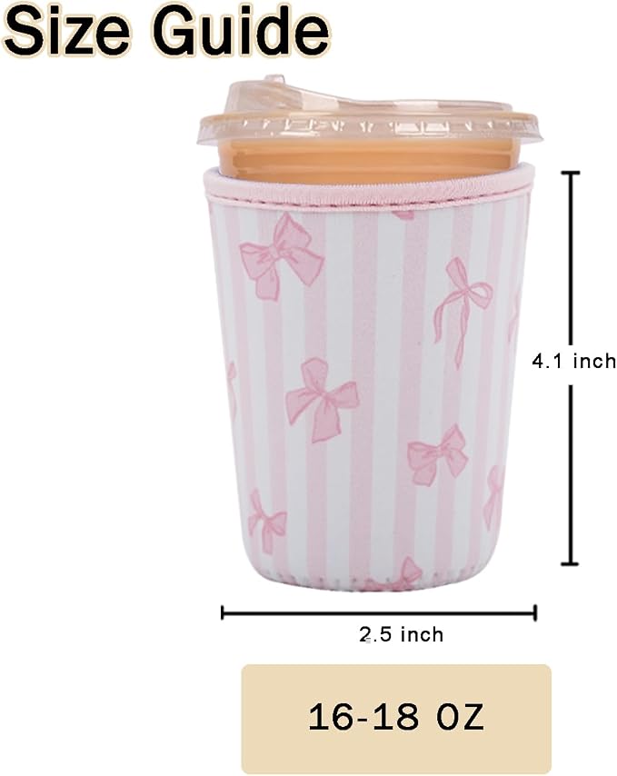 Reusable Insulated Sleeve for Iced Coffee Cup, Coffee Neoprene Sleeve for Cold - Image 5