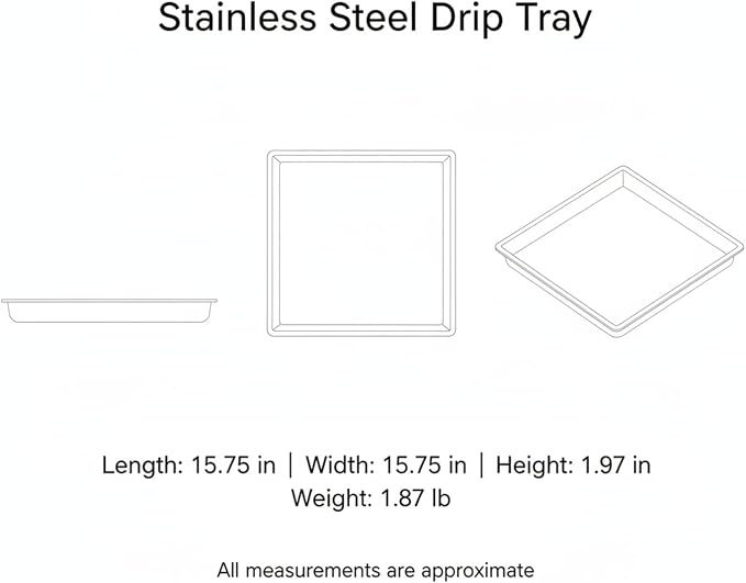 Stainless Steel Drip Tray, Rectangular Condensation Catch Pan - Image 7