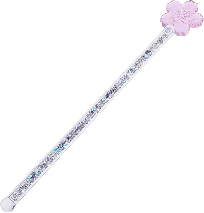 Cabilock 1pc Flower Glass Stirring Rod Heat-resistant Drink Muddler Stirrer by cabilock