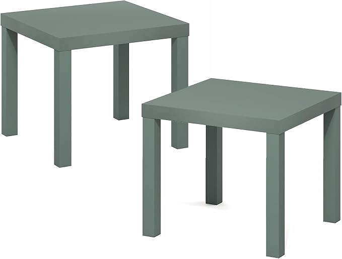 Furinno Classic Side Table Set of 2, Square Modern End Table - Image 7