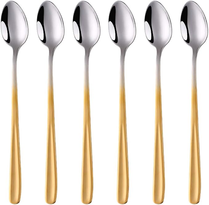 Buyer Star Long Handle Iced Tea Spoons, 8 inch 18/10 Heavy Duty Coffee Spoon by BuyerStar
