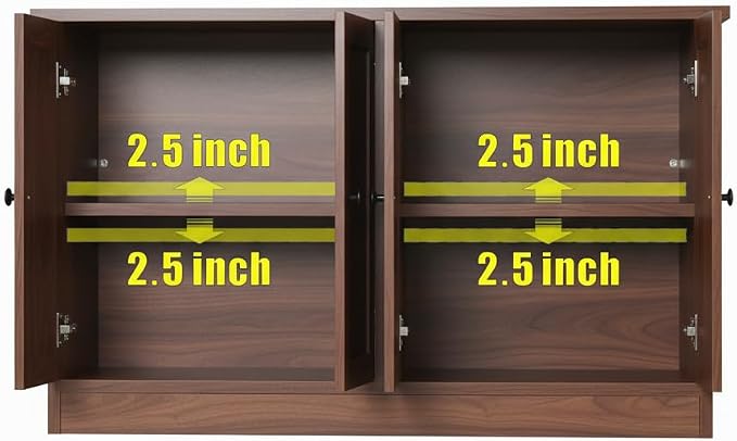 holzart Rustic Brown Buffet Cabinet - Image 6