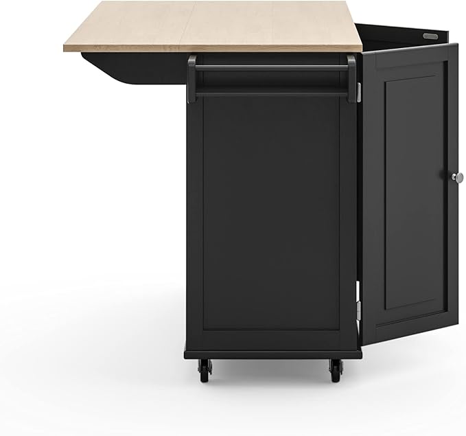 Homestyles Dolly Madison Black Mobile Kitchen Island Cart - Image 16