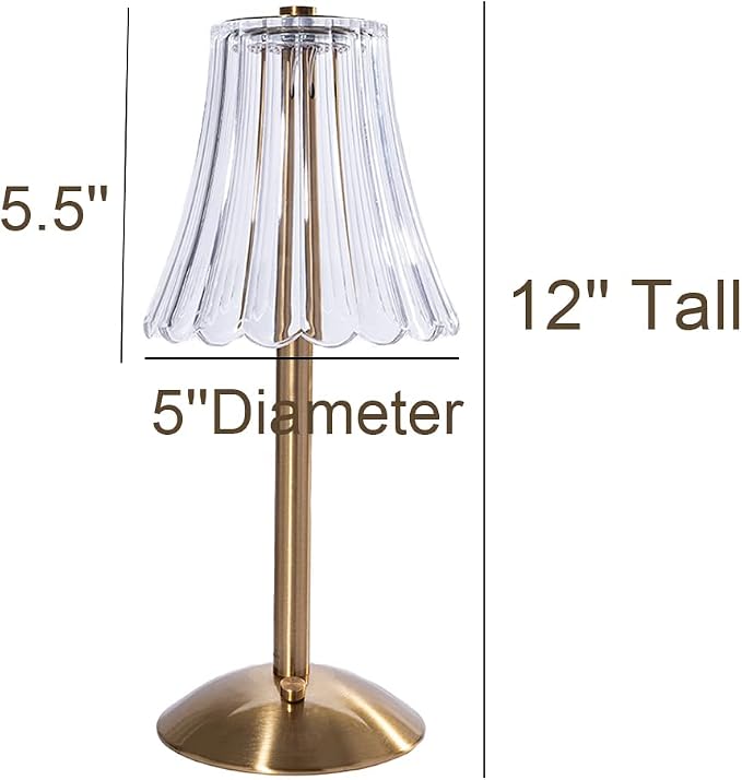 HEQET Cordless Table Lamps for Home, Dining Room, USB Charge 12'' Tall LED - Image 8