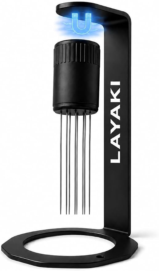 WDT Tool Magnetic, Espresso Distribution, 7 Needles, Fits 51 54 58mm | Includes by LAYAKI