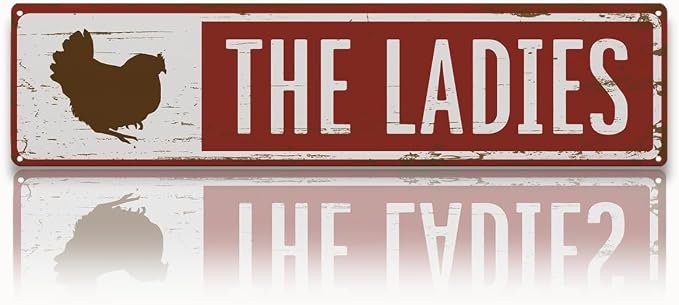 Rustic Farmhouse Style Chicken Coop Sign, Metal Outdoor Chicken House Signs by Unknown