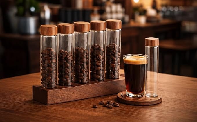 6-Hole Single Dose Coffee Bean Cellars, Walnut Base - Image 6