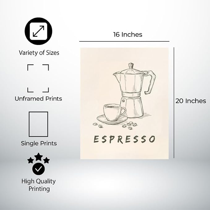 Lawrence Williams Designs Espresso Coffee Poster - Image 2