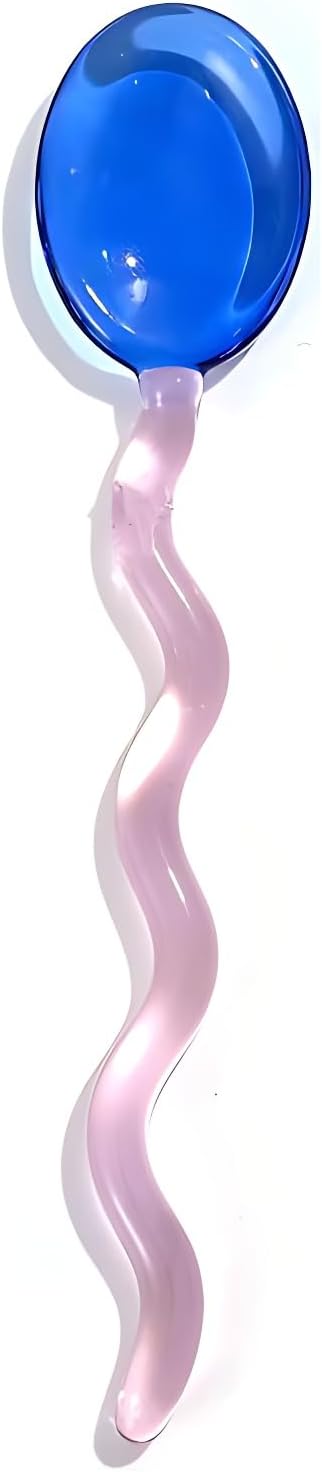 Small Fancy Glass 5.5 Inches Teaspoons Transparent Crystal Heat Resistant by Turbokey