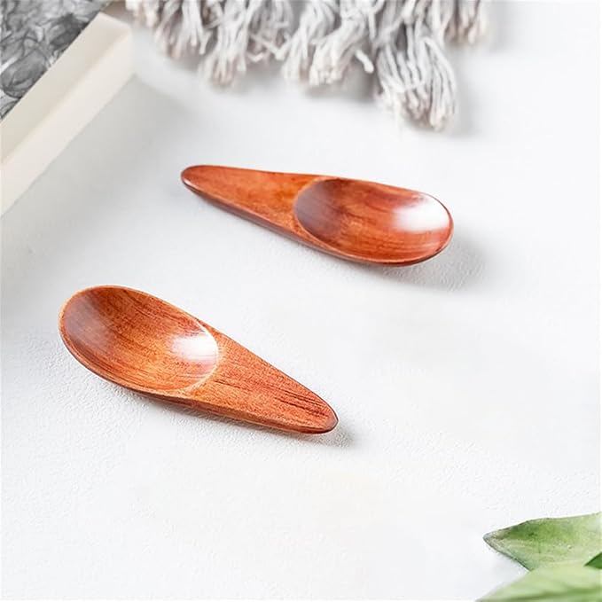 3 Pieces Mini Wooden Spoons, Small Salt Spoon - Image 7
