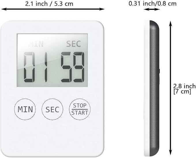 Attom Tech 2 PCS Ultra Slim Digital Kitchen Timer - Image 5
