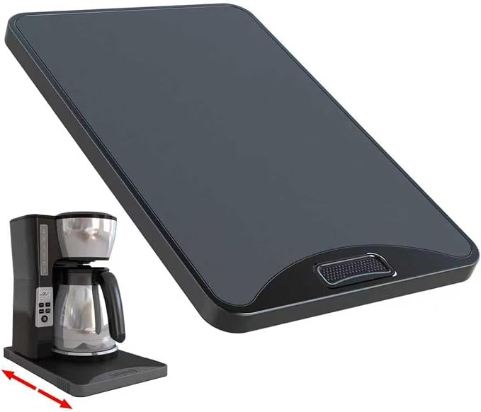 ARGOMAX Appliance Rolling Tray, Coffee Maker Slider, coffee pull out tray by ARGOMAX