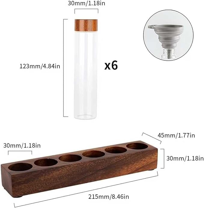 6 Pack 2 OZ Coffee Bean Cellar Tubes, Single Dose Coffee Beans Storage - Image 3