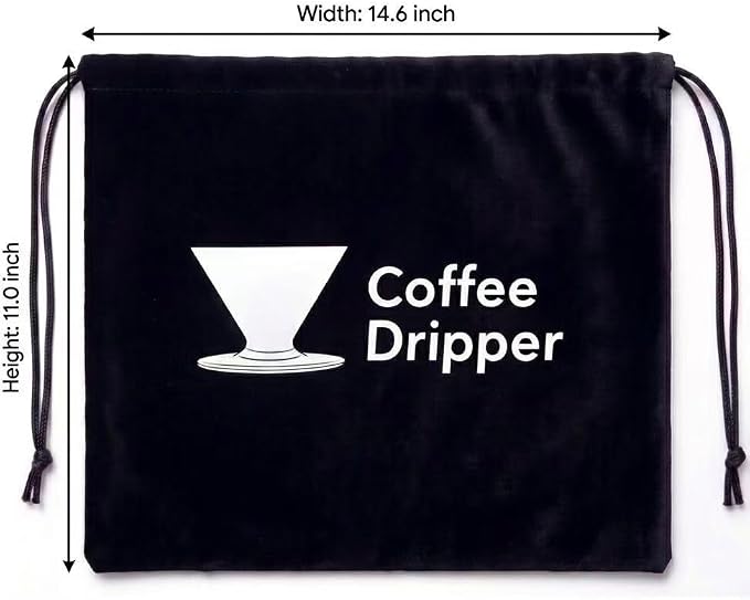 Velvet Large Storage Bag for Pour Over Coffee Dripper, 14x11 inches Soft - Image 4