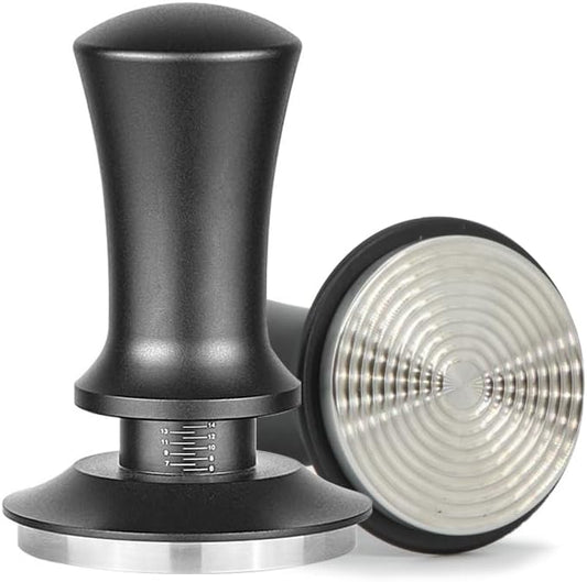 51mm Calibrated Spring-Loaded Espresso Tamper – 30lb Palm Tamper with Flat Stainless Steel Base – Precision Portafilter Tool for Home Espresso Machines