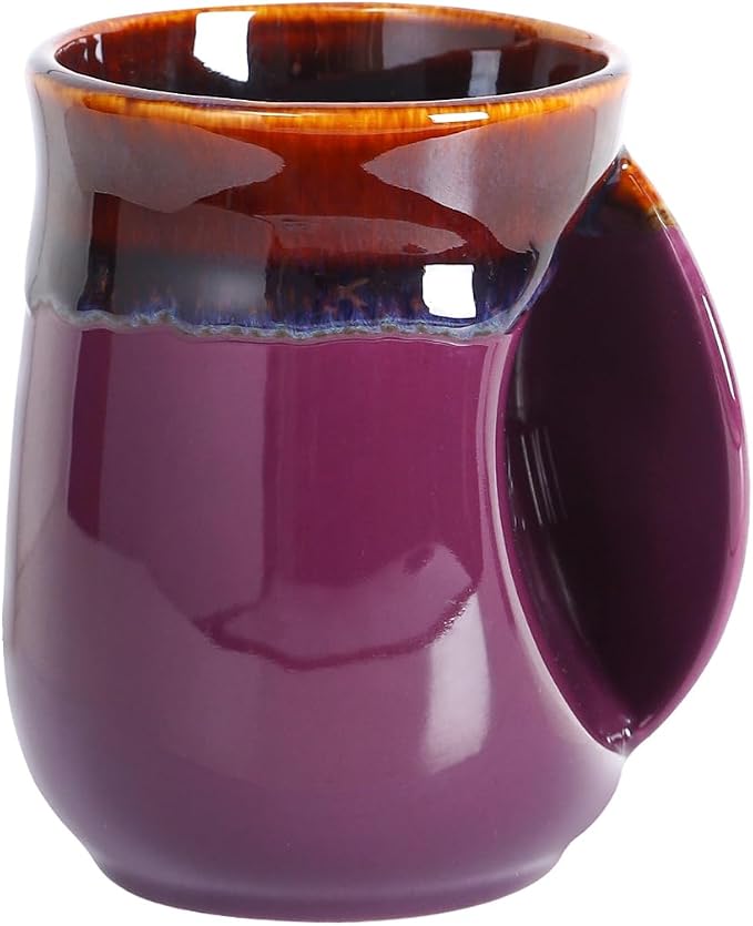 Selamica Porcelain 18oz Novelty Right-handed Handwarmer Mug, by Selamica