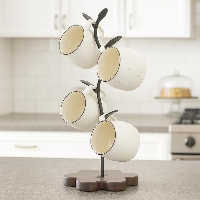 Mug Tree for Coffee Cups – Rustic Mug Holder Stand - Image 6
