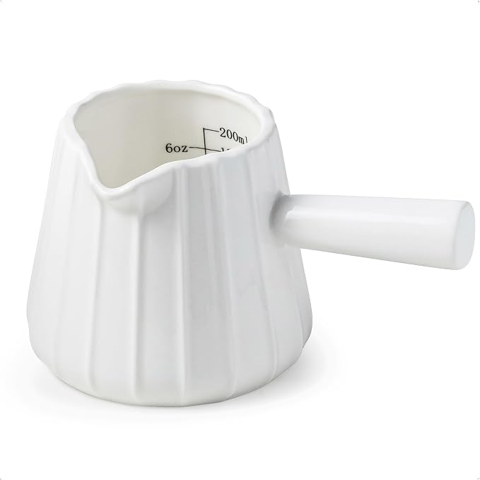 Espresso Cups Ceramic, 200ML Espresso Measuring Cup by YHOSSEUN
