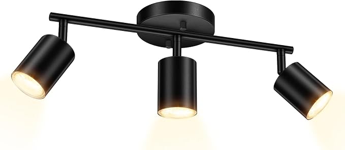 BoostArea LED 3 Light Track Lighting Kit, Flexibly Rotatable Light Head by BoostArea