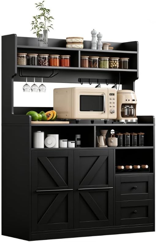 VVFLU Hutch Storage Buffet Cabinet - Image 9