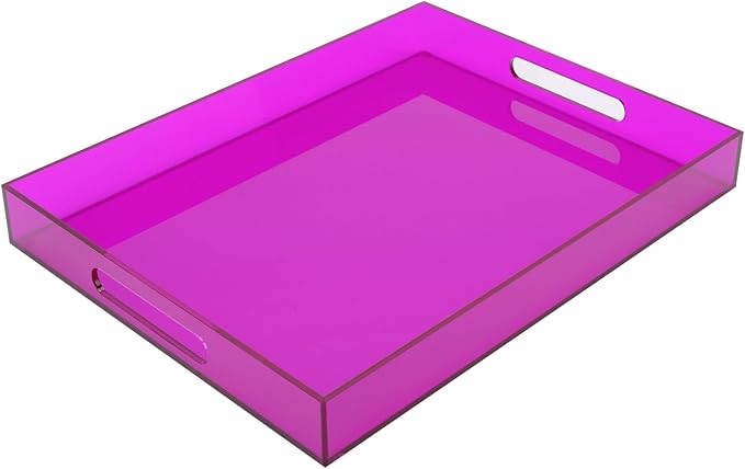 Large Acrylic Tray Ottoman Coffee Table Tray by Mutellstory