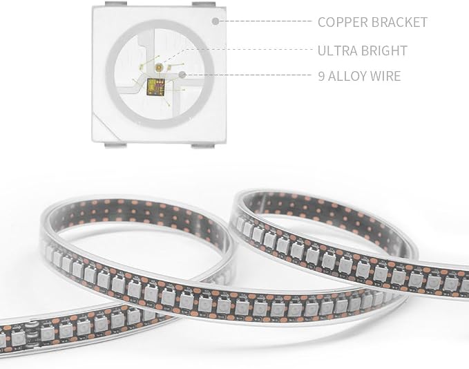 Individually Addressable RGB LED Strip9.8FT 144LEDs/M 5050 SMD - Image 3