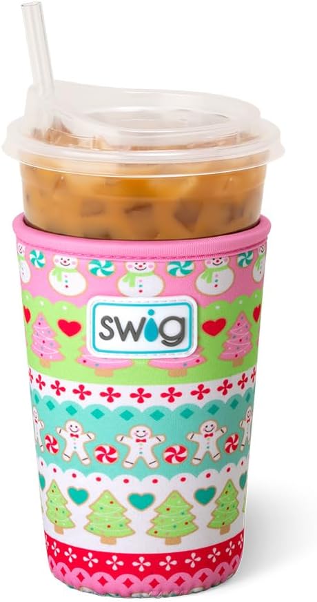 Swig Life Medium Iced Cup Coolie, Standard 22oz Iced Coffee Cup Insulator Sleeve by SwigLife