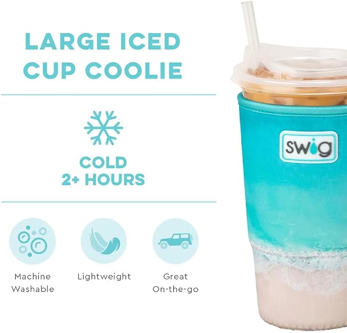 Swig Life Large Iced Cup Coolie, 30-32oz Iced Coffee Cup Insulator Sleeve - Image 4