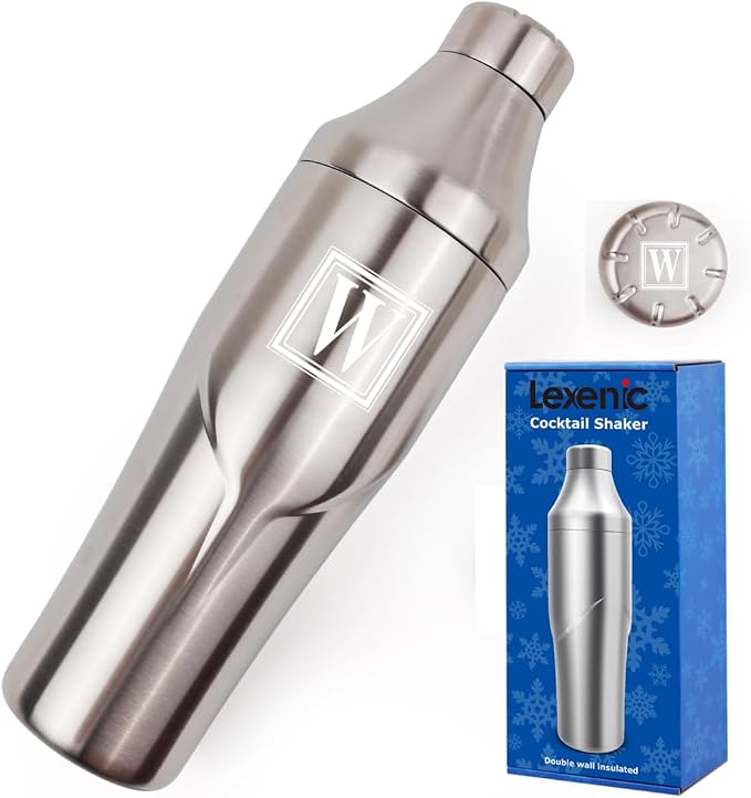 Lexenic 24oz Personalized Double Wall Cocktail Shaker by Lexenic