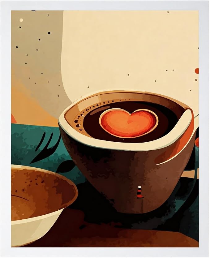 Lawrence Williams Designs Heart Coffee Poster by LawrenceWilliamsDesigns