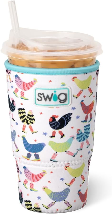 Swig Life Large Iced Cup Coolie, 30-32oz Iced Coffee Cup Insulator Sleeve by SwigLife