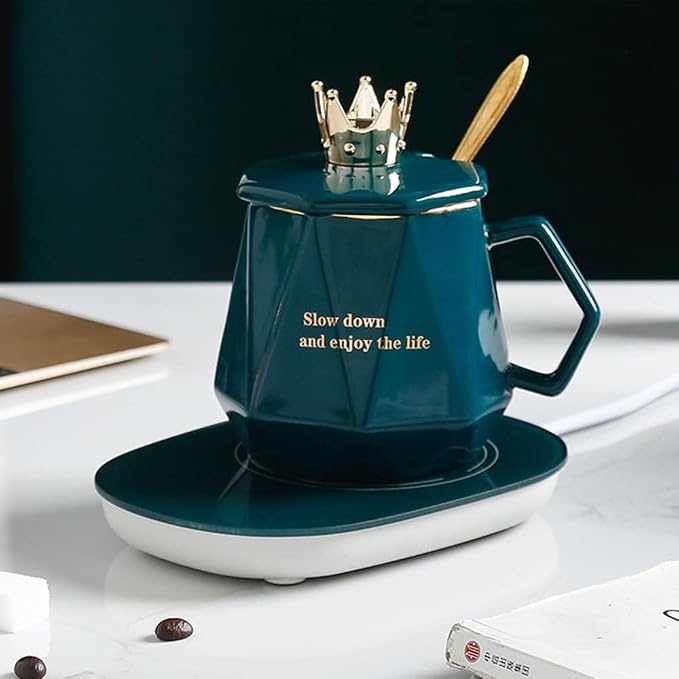 Coffee Warmer for Desk, with Mug Set. Cup Warmer Tea Warmer, Electric Beverage - Image 4