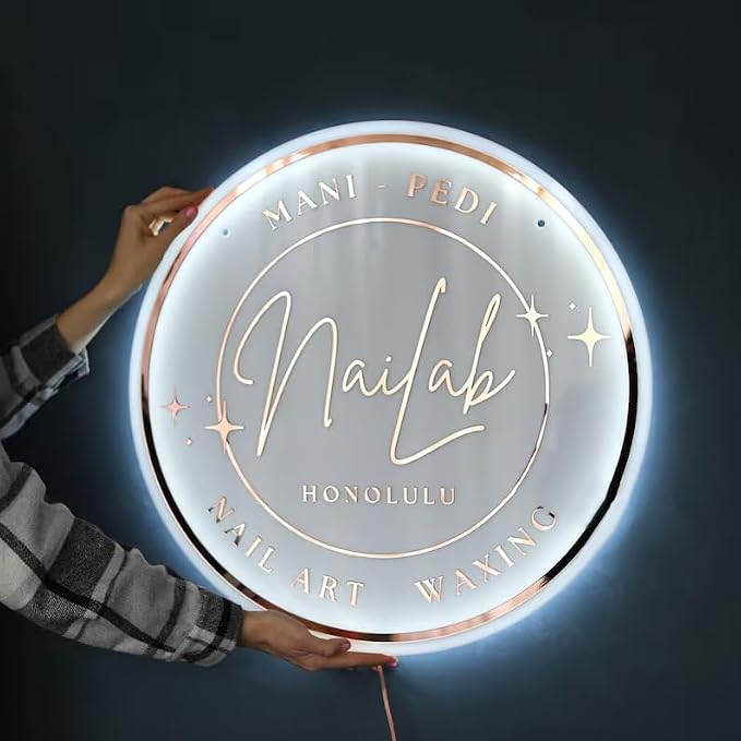 CIONAOR Custom Neon Sign, Personalized Backlit Illuminated LED Sign Customizable - Image 3