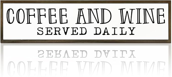 Coffee Bar Decor, Coffees Lover Home Kitchen Decor, Wood Decoration by WKYAER