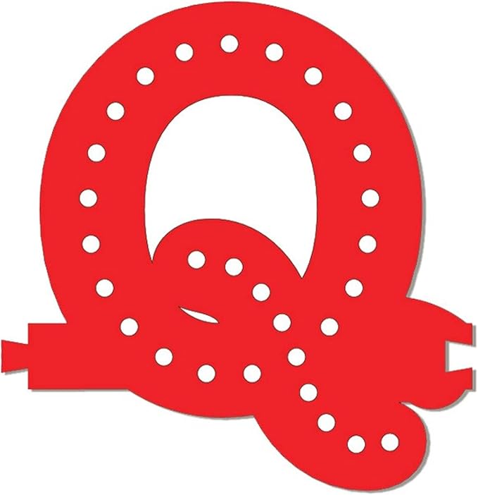 M&T Displays LED Marquee Letter Lights Modular Red Light Up Alphabet Initial Q by MTDisplays