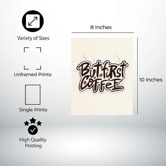 Lawrence Williams Designs But First Coffee Poster - Image 2