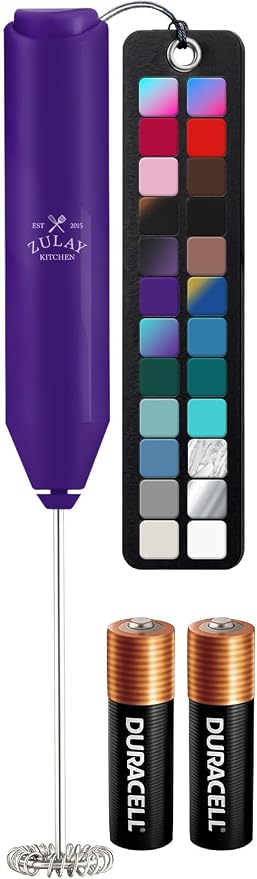 Zulay Kitchen Powerful Milk Frother AA Batteries Included – Ultra Fast Handheld by ZulayKitchen