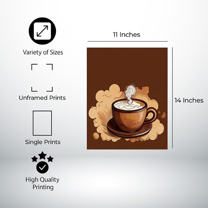 Lawrence Williams Designs Coffee Cup Illustration Poster - Image 2