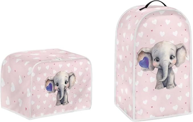 doginthehole Cute Elephant Blender & Toaster Oven Covers - 2 in 1 Dust Covers by doginthehole