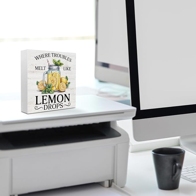 Lemon Themed Gifts Wood Box Sign - Image 6