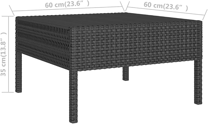 11 Piece Patio Lounge Set with Cushions, Modular Outdoor Poly Rattan Sectional - Image 8